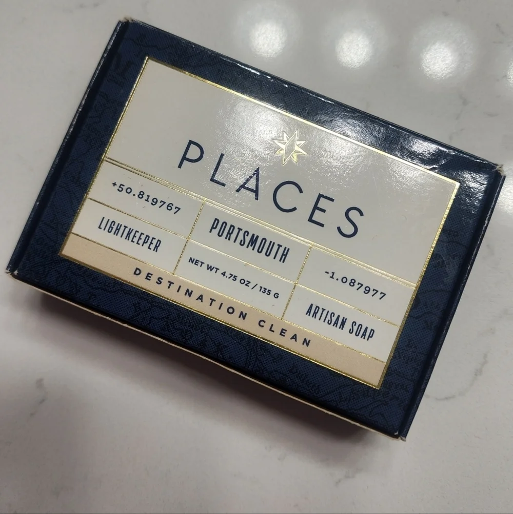 Places Artisan Soap in Navy and Cream New Handmade Smell Relaxing